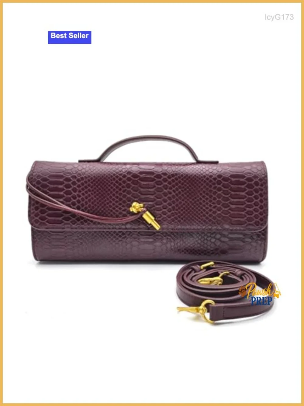 Formal Evening Clutch Crocodile Grain PU Leather Convertible Shoulder Bag